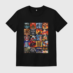 Футболка хлопковая мужская Ария - обложки, цвет: черный