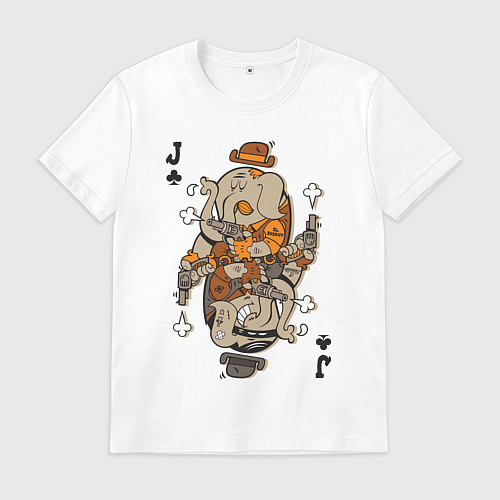Мужская футболка Слон джокер / Белый – фото 1