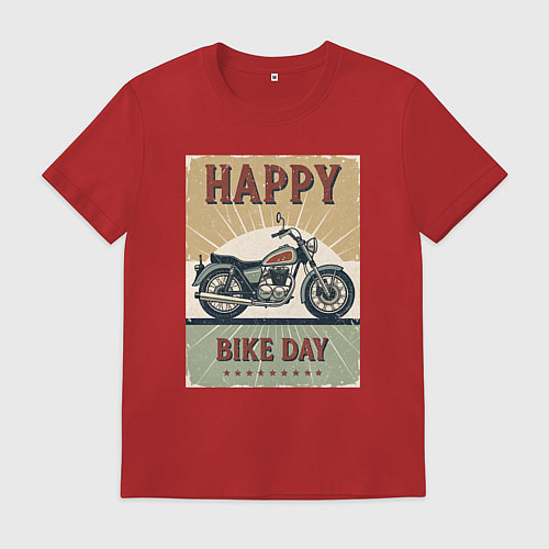 Мужская футболка День мотоцикла / Красный – фото 1