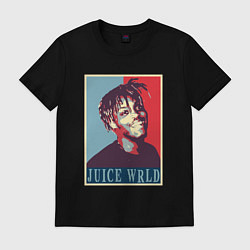 Футболка хлопковая мужская Juice WRLD rapper, цвет: черный