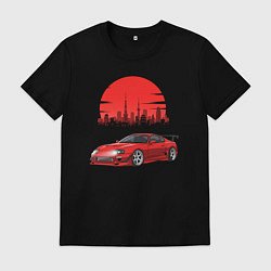 Футболка хлопковая мужская Toyota Supra - Tokyo, цвет: черный