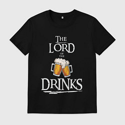 Футболка хлопковая мужская The lord of the drinks, цвет: черный