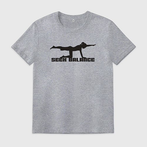 Мужская футболка Искать баланс / Меланж – фото 1