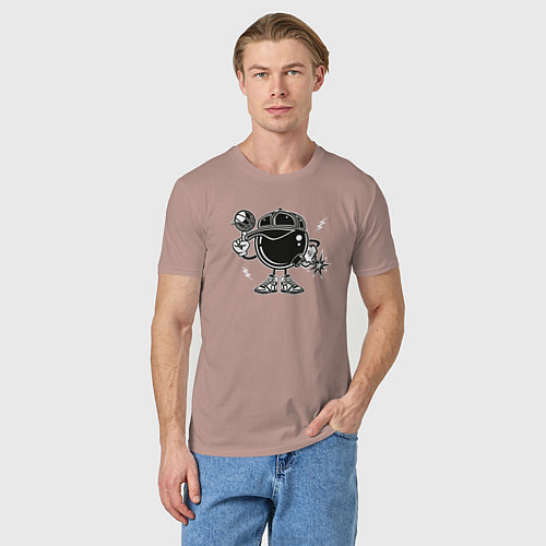 Мужская футболка Bomb basketball / Пыльно-розовый – фото 3