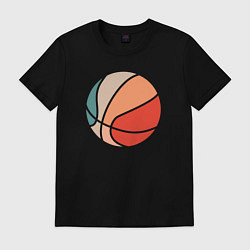 Футболка хлопковая мужская Basket color, цвет: черный