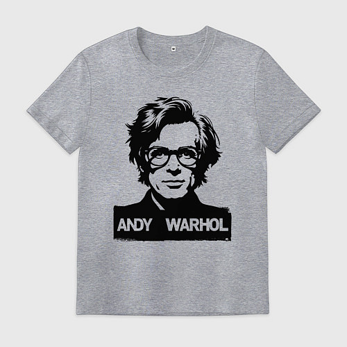 Мужская футболка Энди Уорхол портретный образ / Меланж – фото 1