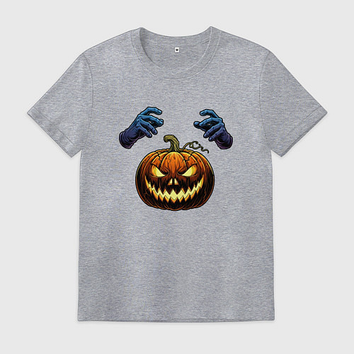 Мужская футболка Зловещая лампа Джека / Меланж – фото 1