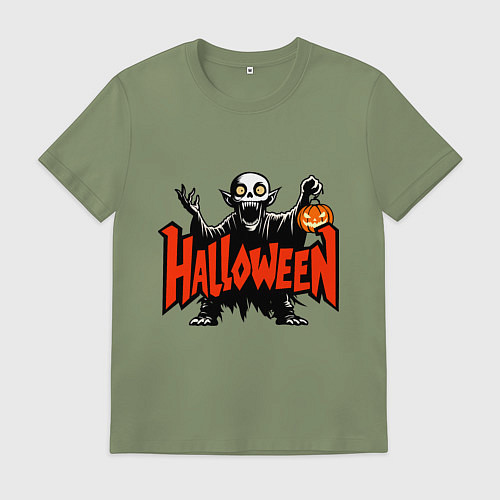 Мужская футболка Вампир с надписью halloween / Авокадо – фото 1