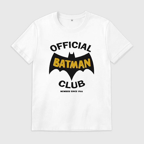 Мужская футболка Официальный клуб Бэтмена / Белый – фото 1
