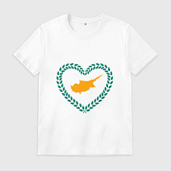 Мужская футболка Кипр в сердце