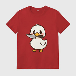 Мужская футболка Утенок с ножом