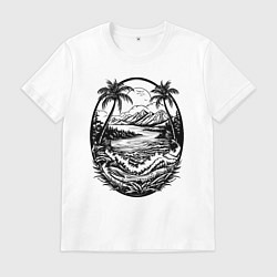 Мужская футболка Тропический оазис