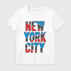 Футболка хлопковая мужская New York city, цвет: белый