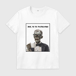 Мужская футболка Жив, но по расписанию - зомби джентельмен