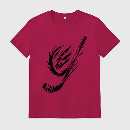 Мужская футболка Динамичная клюшка / Маджента – фото 1