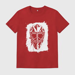 Мужская футболка Вратарская маска в белом квадрате