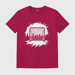 Мужская футболка Уличная хоккейная рамка