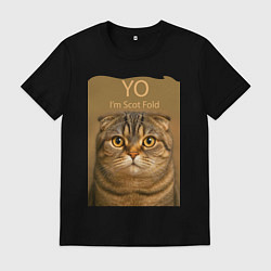 Мужская футболка Yo - Im Scottish Fold