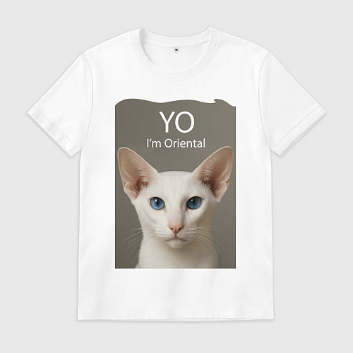 Мужская футболка Yo - Im Oriental / Белый – фото 1