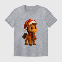 Мужская футболка Новогодняя лошадка 2026