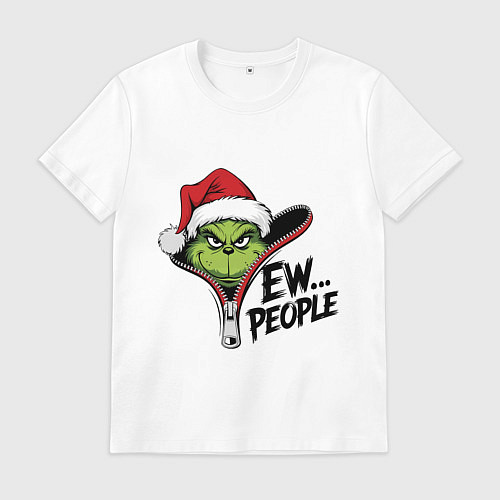 Мужская футболка Гринч - ew people / Белый – фото 1
