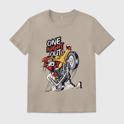 Мужская футболка Крутой Санта на мотоцикле