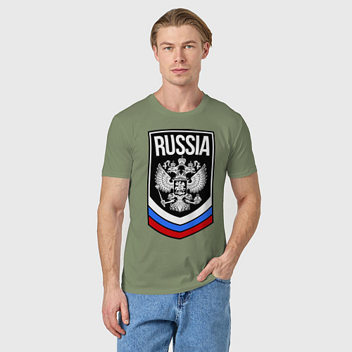 Мужская футболка Russia / Авокадо – фото 3
