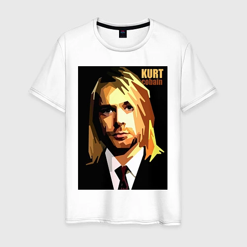 Мужская футболка Cobain Art / Белый – фото 1