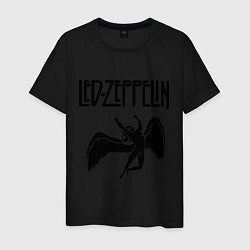 Футболка хлопковая мужская Led Zeppelin, цвет: черный