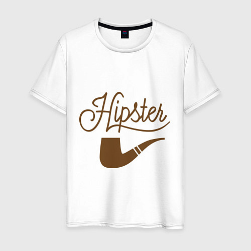 Мужская футболка Hipster Smoker / Белый – фото 1