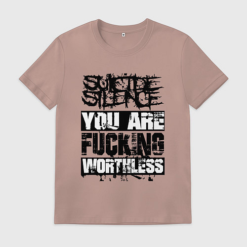 Мужская футболка Suicide Silence: You are Fucking / Пыльно-розовый – фото 1