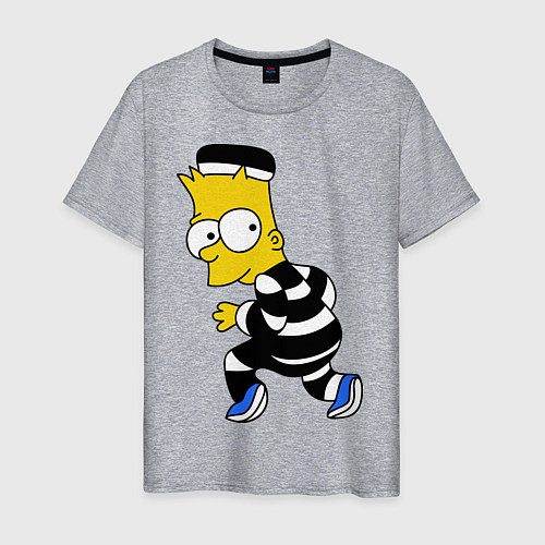 Мужская футболка Заключенный Барт / Меланж – фото 1