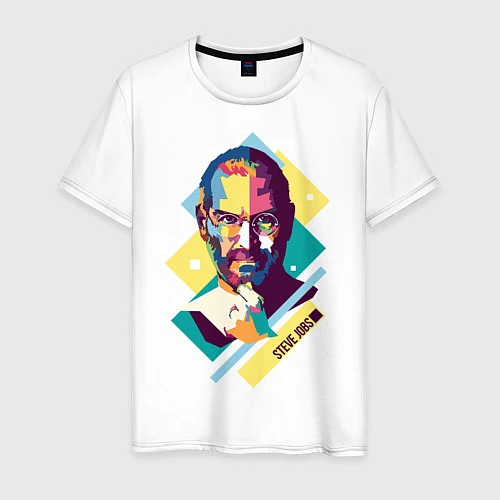 Мужская футболка Steve Jobs Art / Белый – фото 1