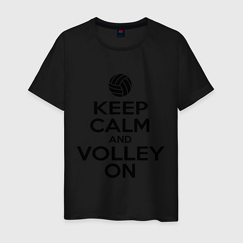 Мужская футболка Keep Calm & Volley On / Черный – фото 1