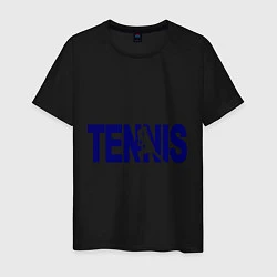 Футболка хлопковая мужская Tennis, цвет: черный