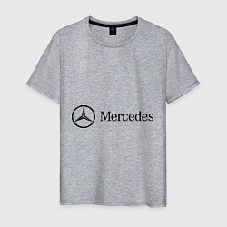 Футболка хлопковая мужская Mercedes Logo, цвет: меланж