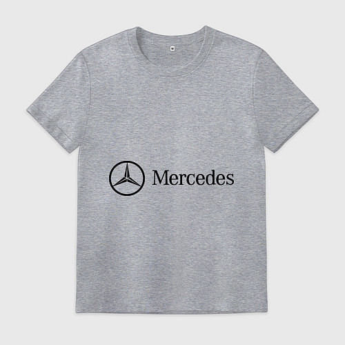 Мужская футболка Mercedes Logo / Меланж – фото 1