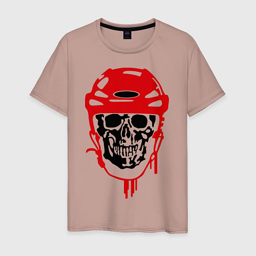 Мужская футболка Мертвый хоккеист / Пыльно-розовый – фото 1