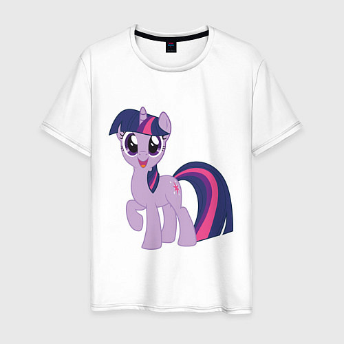 Мужская футболка Пони Сумеречная Искорка / Белый – фото 1