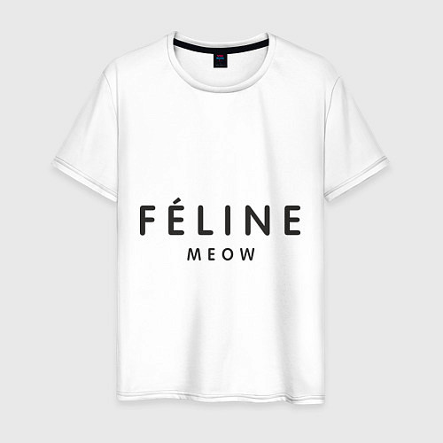 Мужская футболка Feline Meow / Белый – фото 1