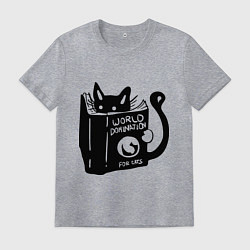 Мужская футболка Кот с книгой