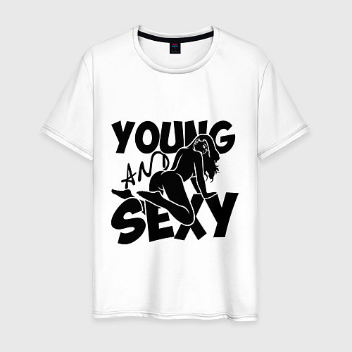 Мужская футболка Young & Sexy / Белый – фото 1