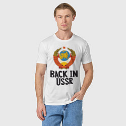 Футболка хлопковая мужская Back in USSR, цвет: белый — фото 2
