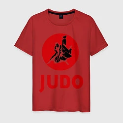 Футболка хлопковая мужская Judo, цвет: красный
