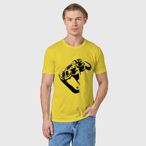 Мужская футболка Геймпад Джойстик / Желтый – фото 3