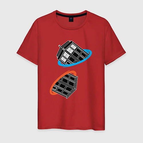 Мужская футболка Tardis Portal / Красный – фото 1