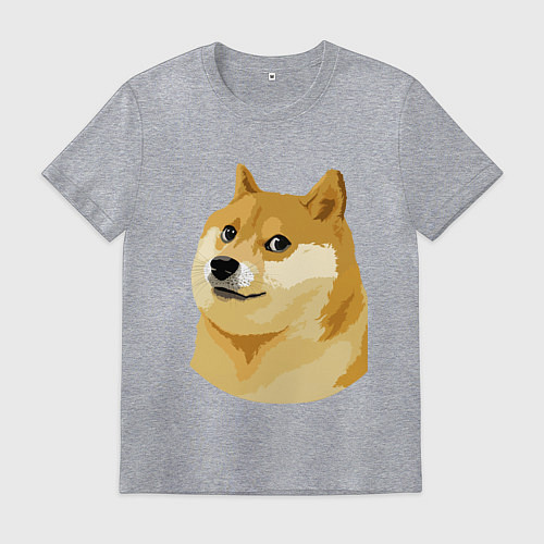 Мужская футболка Doge / Меланж – фото 1