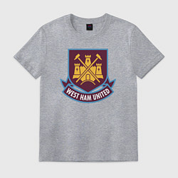 Футболка хлопковая мужская West Ham United FC, цвет: меланж