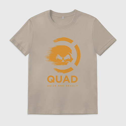 Мужская футболка QuaD: Quick and Deadly / Миндальный – фото 1