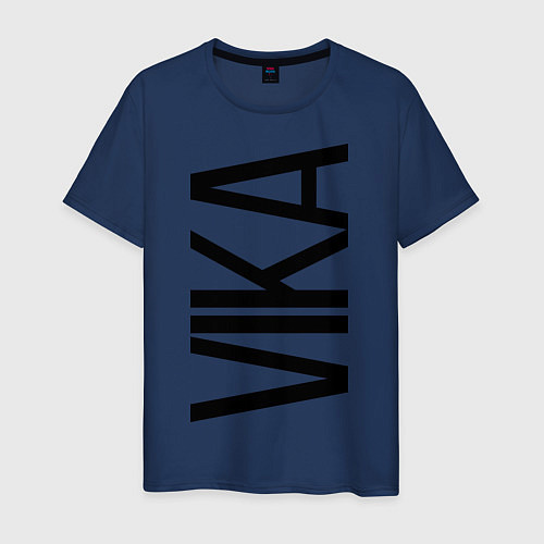 Мужская футболка Вика / Тёмно-синий – фото 1